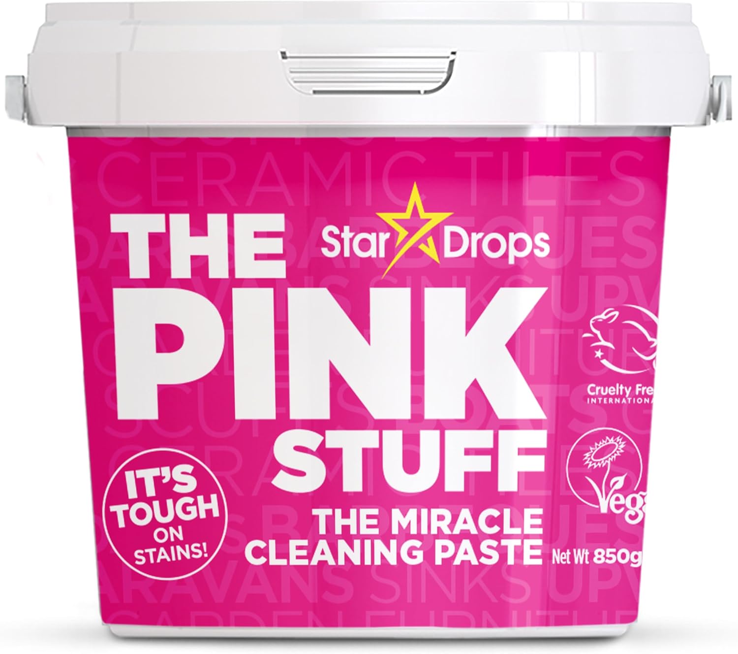 The Pink Stuff Miracle Cleaning Paste 850g - Vegan Multi Purpose Household Surface Cleaner - Non-Toxic