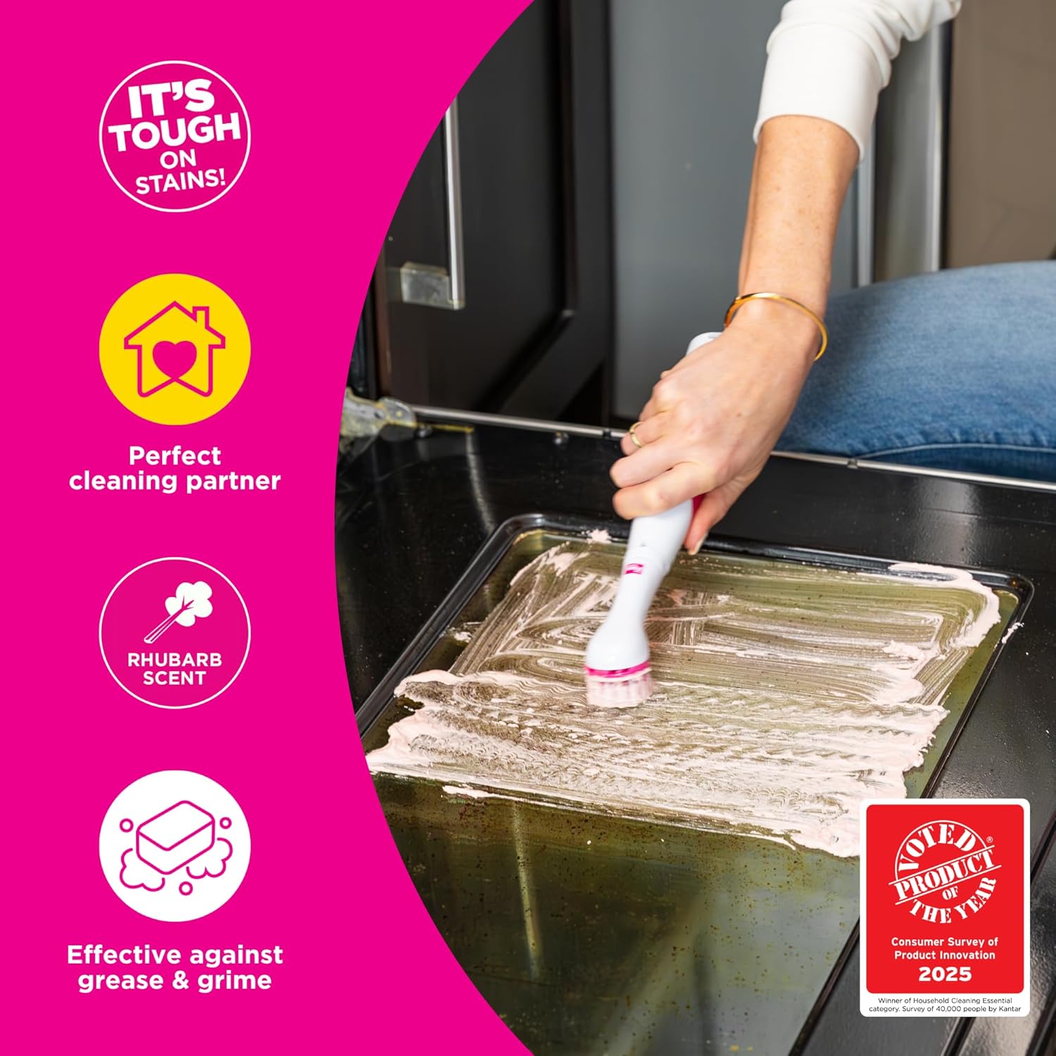 The Pink Stuff Miracle Cleaning Paste 850g - Vegan Multi Purpose Household Surface Cleaner - Non-Toxic - Image 6