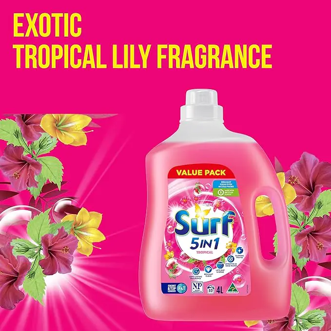 Surf Liquid Washing Detergent Tropical 80 w 4 L - Image 2