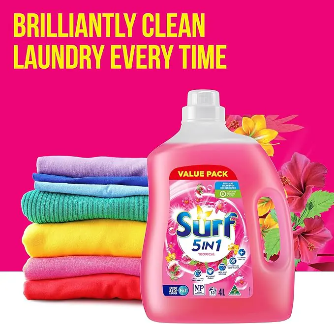 Surf Liquid Washing Detergent Tropical 80 w 4 L - Image 3