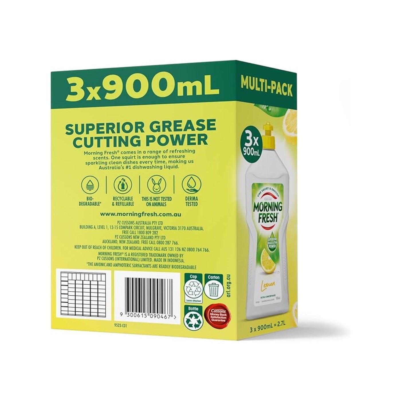 Morning Fresh Dishwashing Liquid Lemon 900mL - Image 3